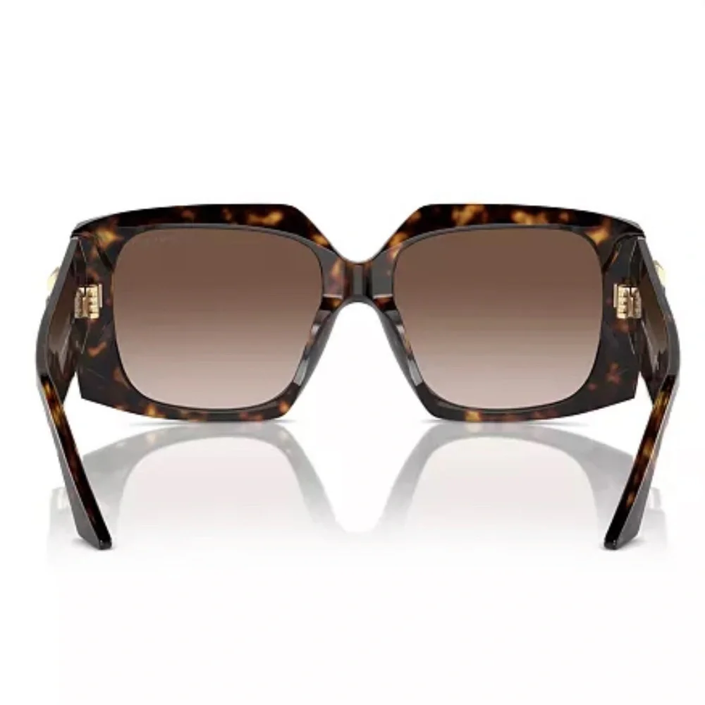 Jimmy Choo Tortoiseshell Shield Sunglasses with Gold JC Accent